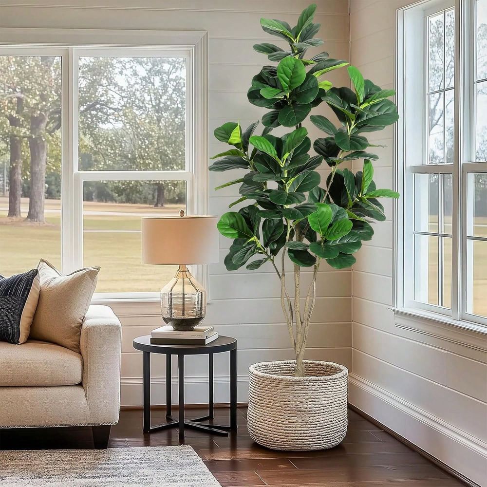 Ficus Lyrata Tree - 6FT Tall Artificial Fiddle Leaf Fig