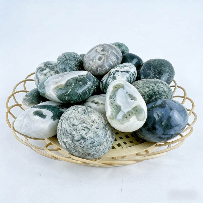 Natural Moss Agate Crushed Sto – Echeveria Succulent recenzja i cena
