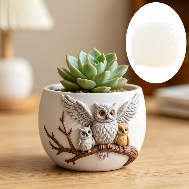 The owl standing on the branch – Echeveria Succulent recenzja i cena