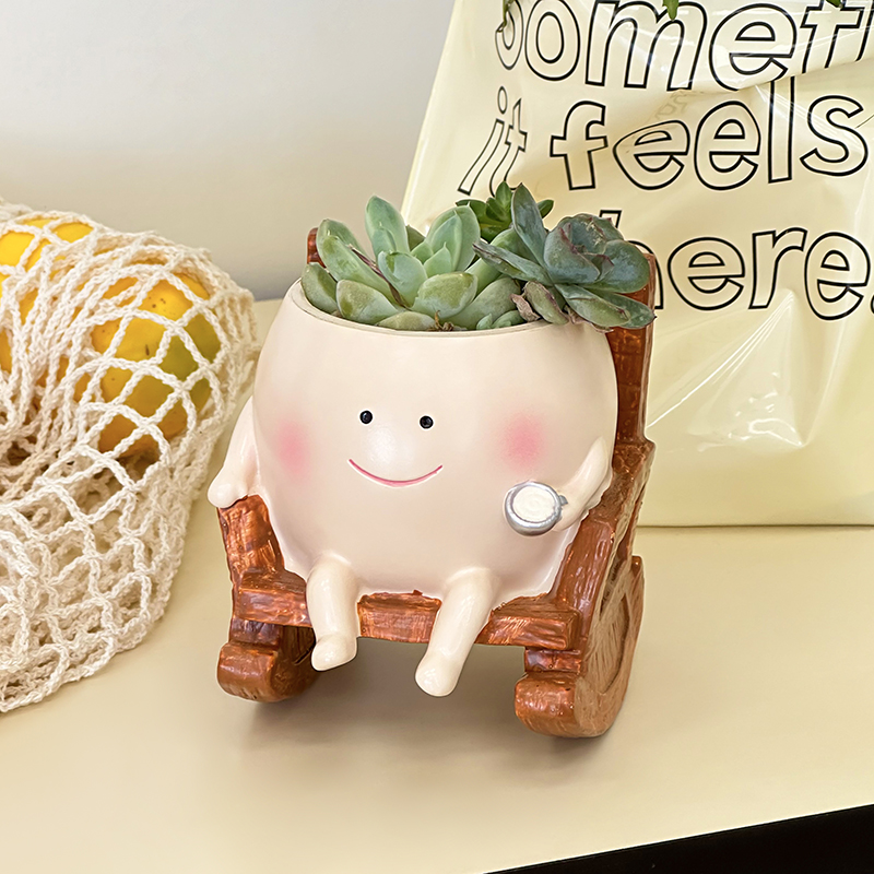 Stylish Cute Cartoon Ghost Res – Echeveria Succulent recenzja i cena