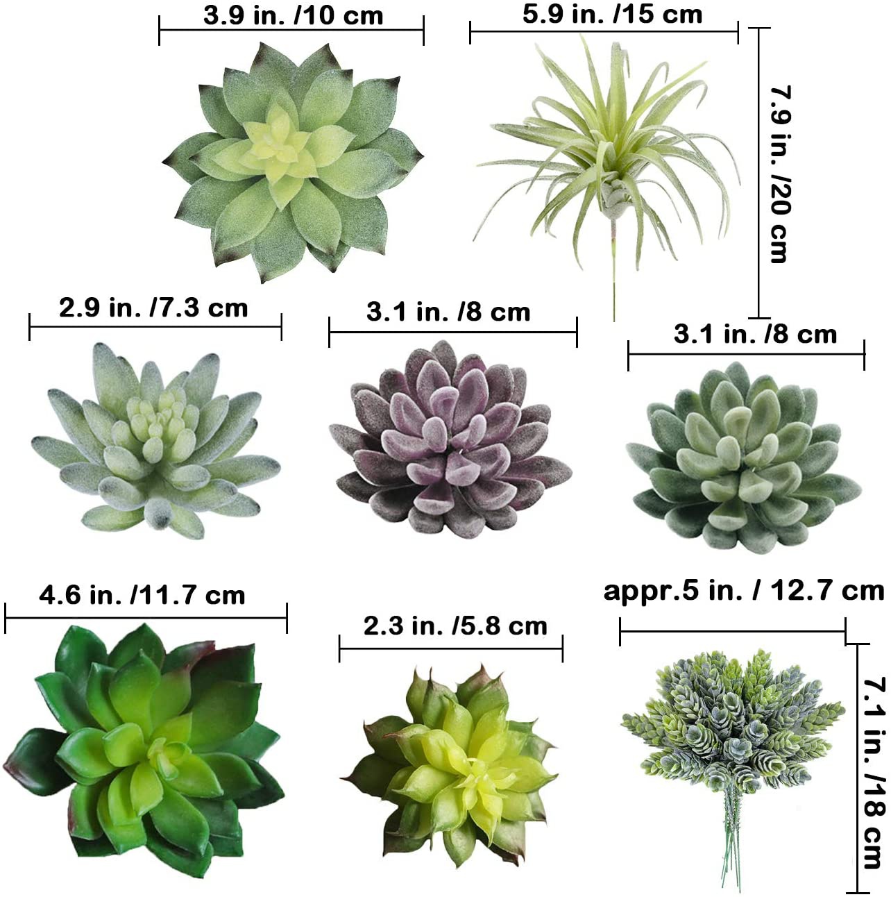 15 Pack Assorted Artificial Su – Echeveria Succulent recenzja i cena
