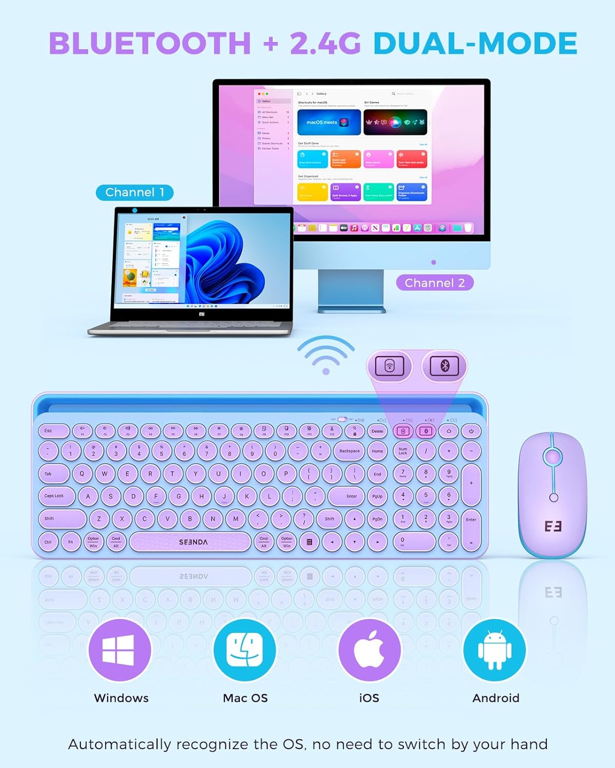 Wireless Keyboard and Mouse Co – Tradescantia Purple recenzja i cena