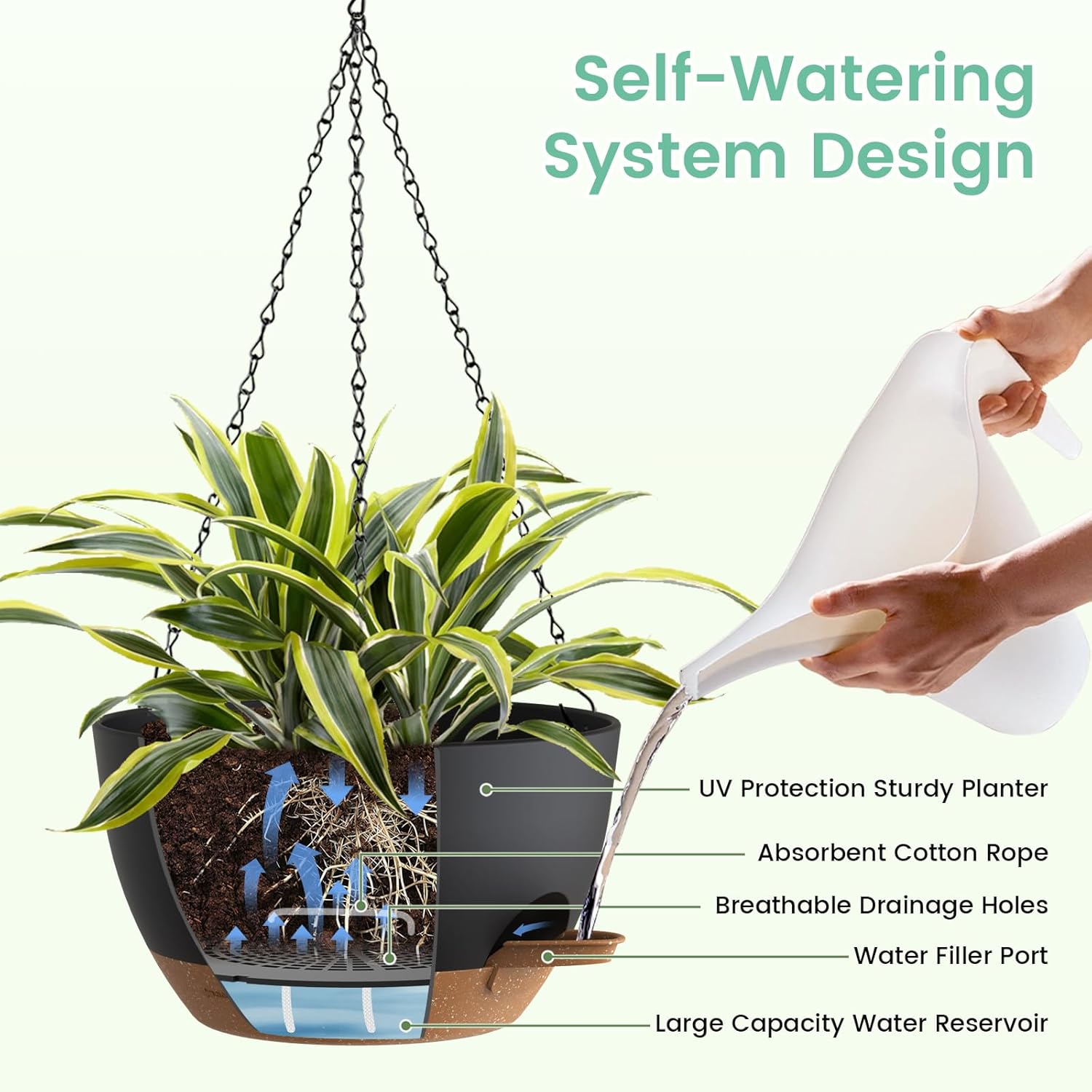 Self Watering Hanging Planters – Spider Plant Hanging recenzja i cena