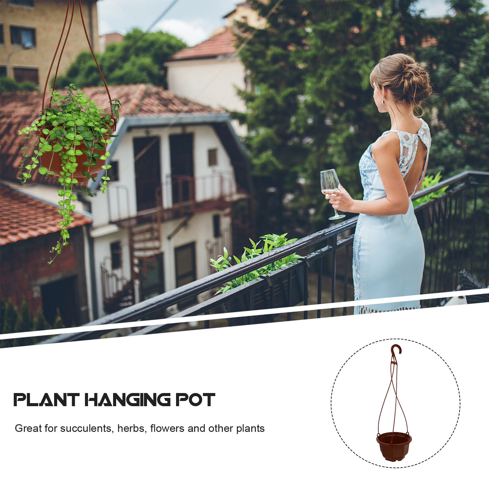 6Sets Hanging Flowerpot Lightw – Spider Plant Hanging recenzja i cena