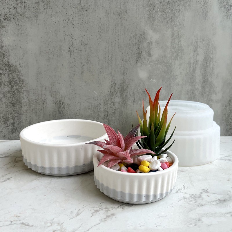 Stripe Flowerpot Silicone Mold – Echeveria Succulent recenzja i cena