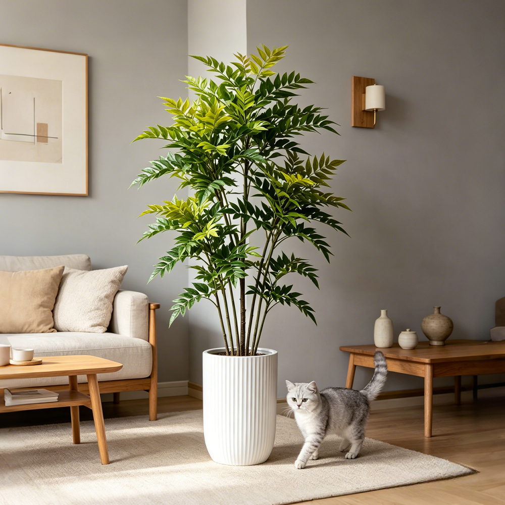 73-135cm Artificial Nandina Pl – Ficus Lyrata Tree recenzja i cena