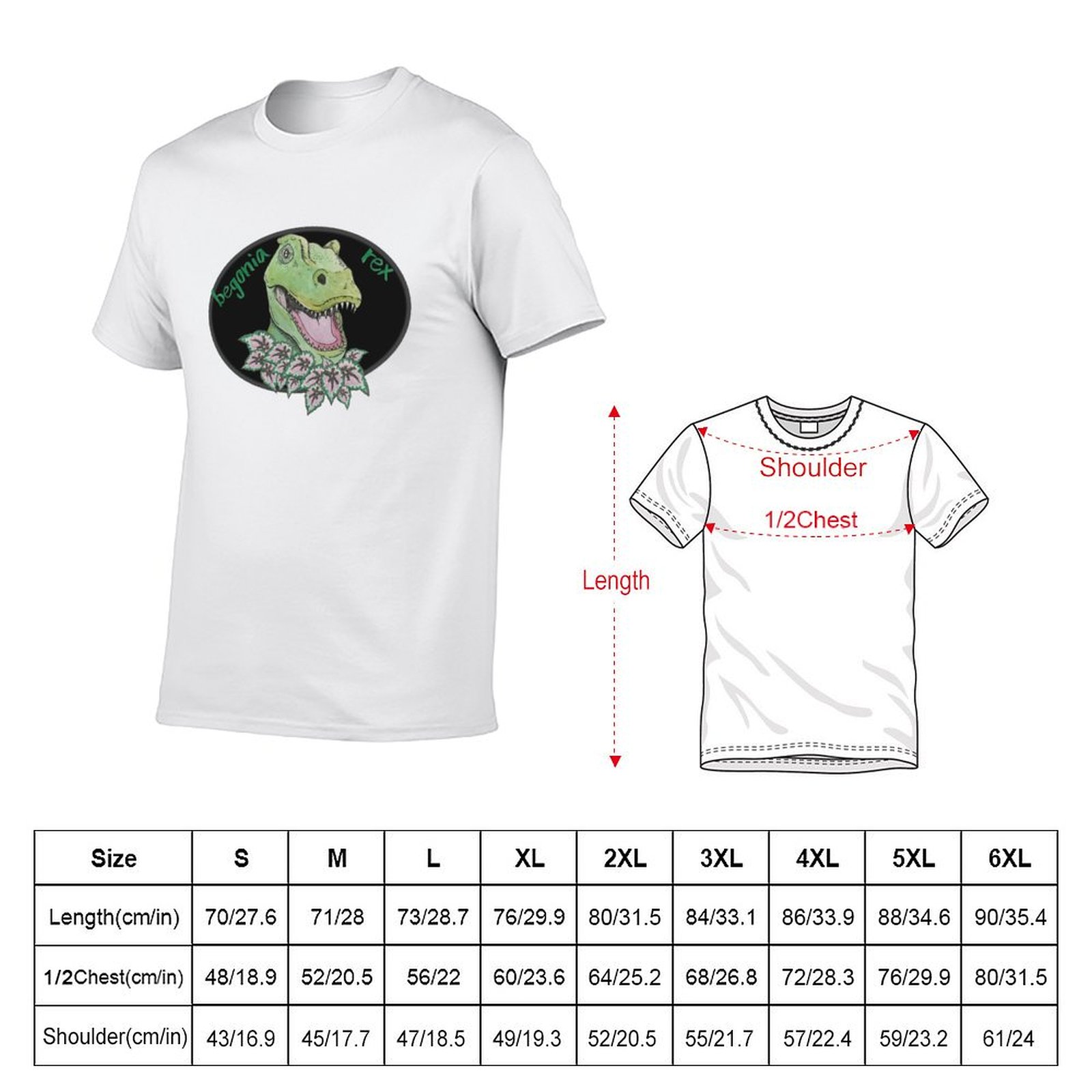 T rex begonia T-Shirt cotton t – Begonia Rex recenzja i cena