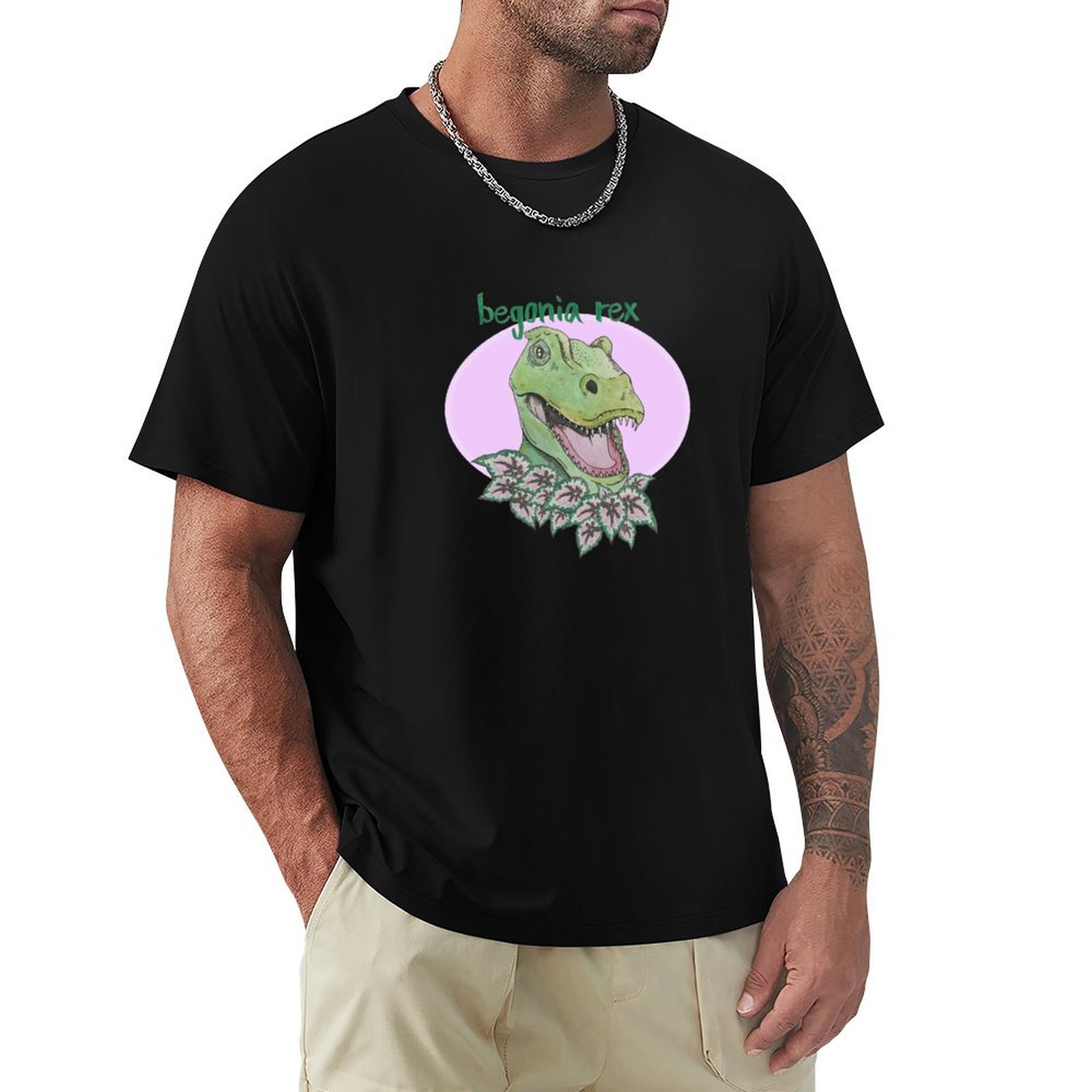 T rex begonia (pink) T-Shirt S – Begonia Rex recenzja i cena